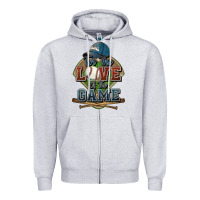 Heather Grey for the love of the game baseball Zipper Hoodie - HowdyJamesFarm