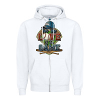 White for the love of the game baseball Zipper Hoodie - HowdyJamesFarm