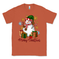 Copper Snowman Merry Christmas Classic Tee - NancyCooperArtShop