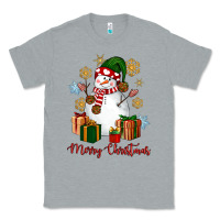 Heather Grey Snowman Merry Christmas Classic Tee - NancyCooperArtShop