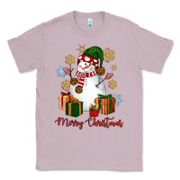 Lilac Snowman Merry Christmas Classic Tee - NancyCooperArtShop