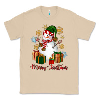 Mushroom Snowman Merry Christmas Classic Tee - NancyCooperArtShop