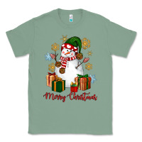 Sage Snowman Merry Christmas Classic Tee - NancyCooperArtShop