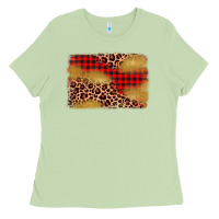 Matcha christmas leopard glitter background Ladies Tee - AdoDesignShop