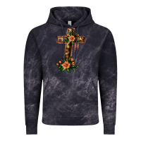 Cloud Black Flower Cross Vintage Hoodie - Jasminsmagicworld
