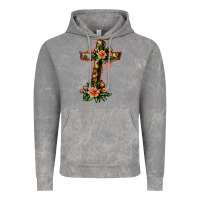 Flower Cross Vintage Hoodie | Teevron