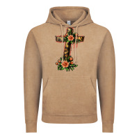 Vintage Coffee Flower Cross Vintage Hoodie - Jasminsmagicworld