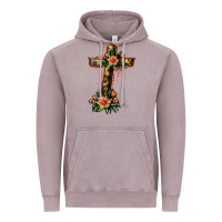 Vintage Zinc Flower Cross Vintage Hoodie - Jasminsmagicworld