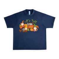 Navy It's Fall Y'all Gnome Urban Heavy Tee - MaliasSmallBusiness
