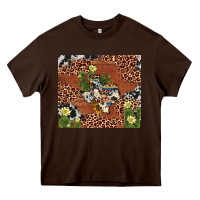 Chocolate Brown texas cactus Heavy Core Tee - AdoDesignShop