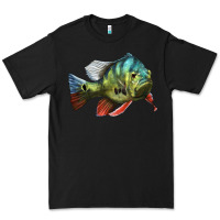 Black Peacock Bass Illustrations Premium Tee - LillyAllenDesigns