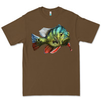 Cacao Peacock Bass Illustrations Premium Tee - LillyAllenDesigns
