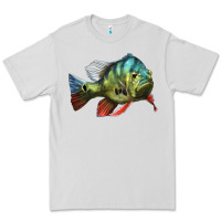 Dove Grey Peacock Bass Illustrations Premium Tee - LillyAllenDesigns