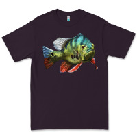 Plum Peacock Bass Illustrations Premium Tee - LillyAllenDesigns