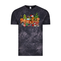Cloud Black christmas gingerbread truck Vintage Tee - MaliasSmallBusiness