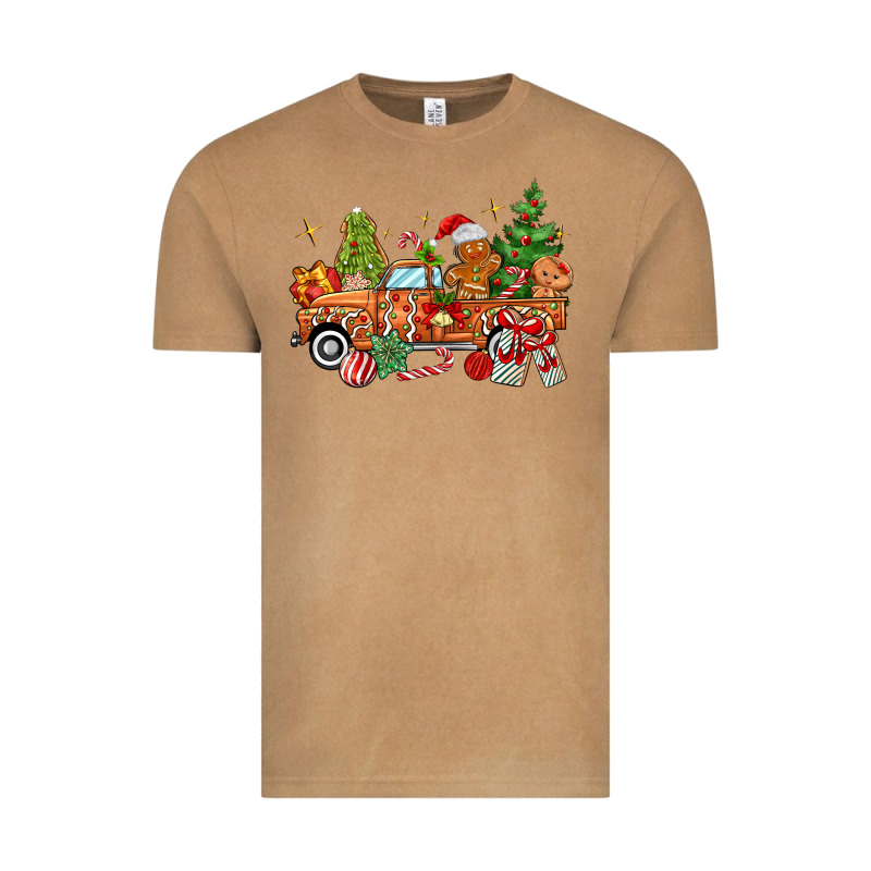 Christmas Gingerbread Truck Vintage Tee by MaliasSmallBusiness | Teevron