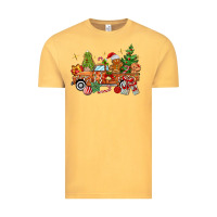 Vintage Mustard christmas gingerbread truck Vintage Tee - MaliasSmallBusiness