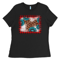 Black Christmas gemstone leopard background Ladies Tee - AdoDesignShop