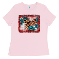 Bubblegum Pink Christmas gemstone leopard background Ladies Tee - AdoDesignShop