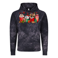 Cloud Black christmas sloth coffee cups Vintage Hoodie - MaliasSmallBusiness