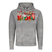 Cloud Rock christmas sloth coffee cups Vintage Hoodie - MaliasSmallBusiness