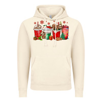 Vintage Artic christmas sloth coffee cups Vintage Hoodie - MaliasSmallBusiness