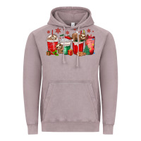 Vintage Zinc christmas sloth coffee cups Vintage Hoodie - MaliasSmallBusiness