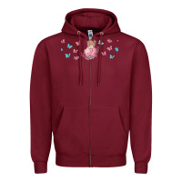Burgundy butterflies and mom Zipper Hoodie - TumblerDesignByShophia