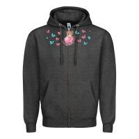 Charcoal Heather butterflies and mom Zipper Hoodie - TumblerDesignByShophia