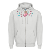 Dove Grey butterflies and mom Zipper Hoodie - TumblerDesignByShophia