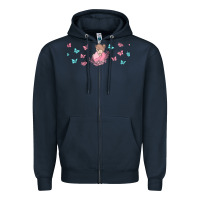Navy butterflies and mom Zipper Hoodie - TumblerDesignByShophia