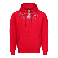 Red butterflies and mom Zipper Hoodie - TumblerDesignByShophia
