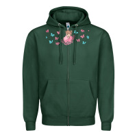 Sports Green butterflies and mom Zipper Hoodie - TumblerDesignByShophia