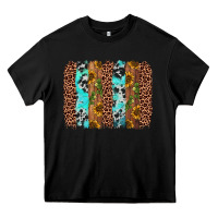 Black sunflower cactus leopard brushstroke Heavy Core Tee - AdoDesignShop