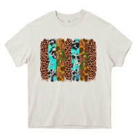 Cream sunflower cactus leopard brushstroke Heavy Core Tee - AdoDesignShop