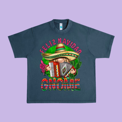 Feliz Navidad Gnome Urban Heavy Tee Designed By Nancycooperartshop