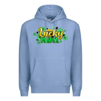 Colony Blue Lucky mama mother's day Premium Hoodie - HowdyJamesFarm