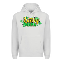 Dove Grey Lucky mama mother's day Premium Hoodie - HowdyJamesFarm