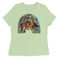 Matcha bucking bronco rodeo rainbow Ladies Tee - Artiststas