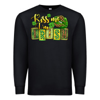 Black St. Patrick's Kiss me i am irish Premium Sweatshirt - OliviaCreatesArt