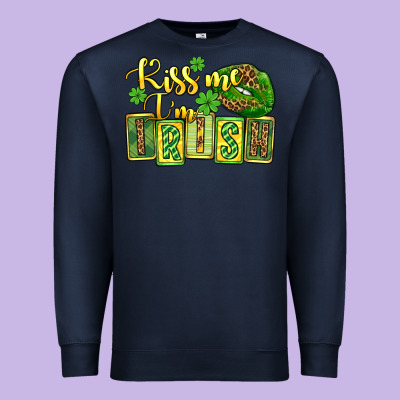 St. Patrick's Kiss Me I Am Irish Premium Sweatshirt Designed By Oliviacreatesart