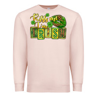Pale Pink St. Patrick's Kiss me i am irish Premium Sweatshirt - OliviaCreatesArt
