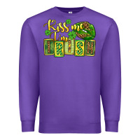 Purple St. Patrick's Kiss me i am irish Premium Sweatshirt - OliviaCreatesArt