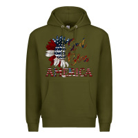 Army Green god bless america Premium Hoodie - JahusDesignShop