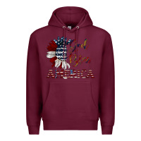 Burgundy god bless america Premium Hoodie - JahusDesignShop