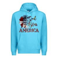 Ocean Blue god bless america Premium Hoodie - JahusDesignShop