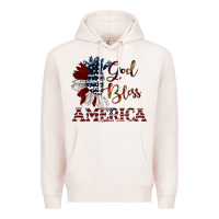 Pale Pink god bless america Premium Hoodie - JahusDesignShop