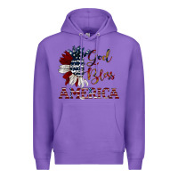 Purple god bless america Premium Hoodie - JahusDesignShop