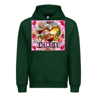 Forest Green Be Mine Valentine Urban Hoodie - CowhideDigitalArt