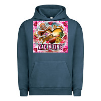 Pigment Midnight Navy Be Mine Valentine Urban Hoodie - CowhideDigitalArt